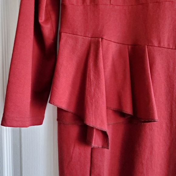 Ruffle Detail Office Dress - Picture 3 of 6
